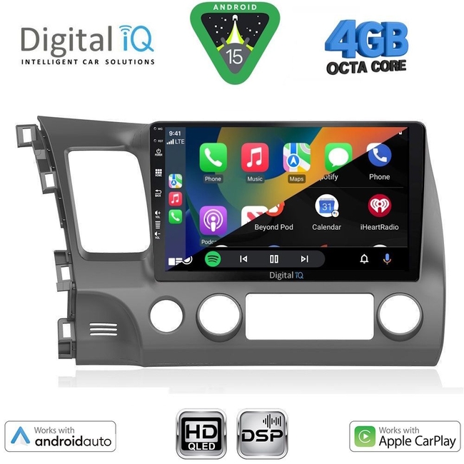 DIGITAL IQ BXF 16188_CPAA (10inc) MULTIMEDIA TABLET for HONDA CIVIC 4D mod. 2006-2012