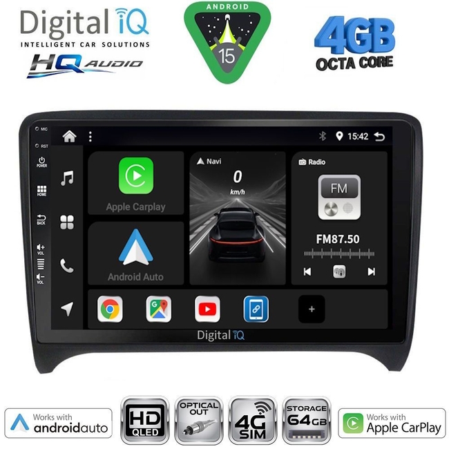 DIGITAL IQ BXK 19005_CPAA (10inc) MULTIMEDIA TABLET for AUDI A4 mod. 2008-2015