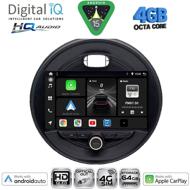 DIGITAL IQ BXK 19066_CPAA (9inc) MULTIMEDIA TABLET for MINI COOPER (F55-56-F57) mod. 2015-2024 - CLUBMAN (F54) mod. 2015-2024 - ROADSTER (F59) mod. 2014- COUNTRYMAN (F60) mod. 2016-2024