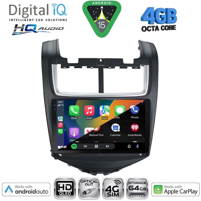 DIGITAL IQ BXK 19075_CPAA (9inc) MULTIMEDIA TABLET for CHEVROLET AVEO mod. 2014-2017