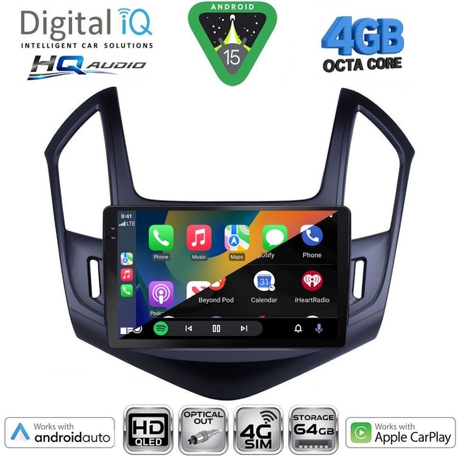 DIGITAL IQ BXK 19075_CPAA (9inc) MULTIMEDIA TABLET for CHEVROLET AVEO mod. 2014-2017