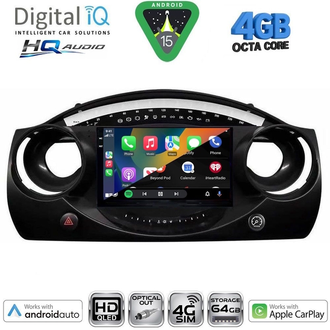 DIGITAL IQ BXK 19063_CPAA (9inc) MULTIMEDIA TABLET for MINI COOPER (R50-R52-R53) mod. 2000-2006