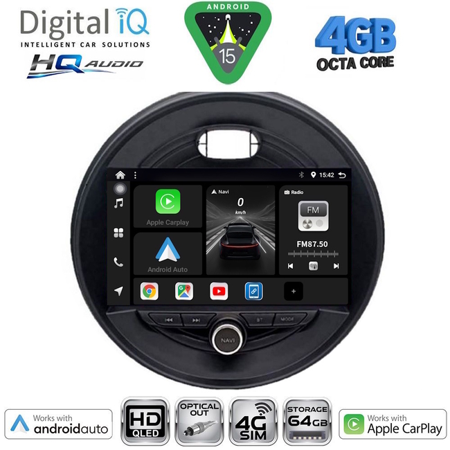 DIGITAL IQ BXK 19063_CPAA (9inc) MULTIMEDIA TABLET for MINI COOPER (R50-R52-R53) mod. 2000-2006