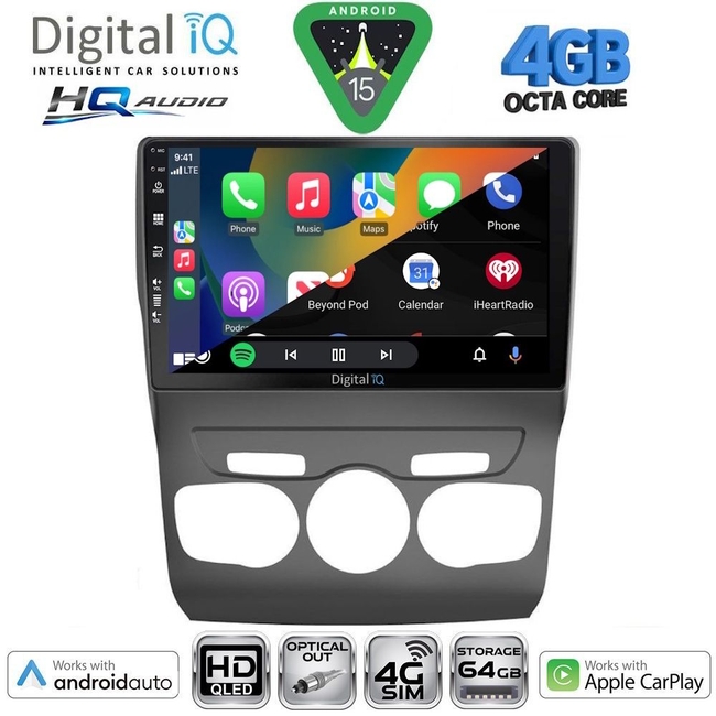 DIGITAL IQ BXK 19081_CPAA (9inc) MULTIMEDIA TABLET for CITROEN – PEUGEOT mod. 2008-2018