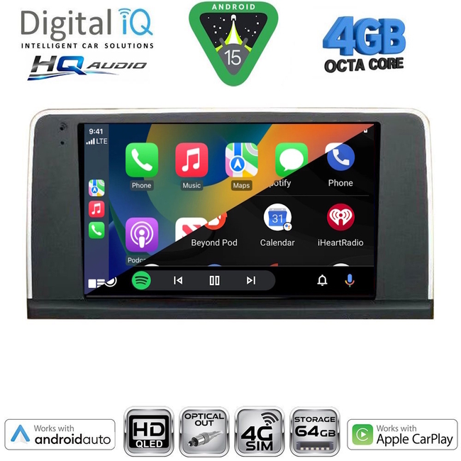 DIGITAL IQ BXK 19044_CPAA (9inc) MULTIMEDIA TABLET for BMW S.3 (E90-91-92) mod. 2005-2012