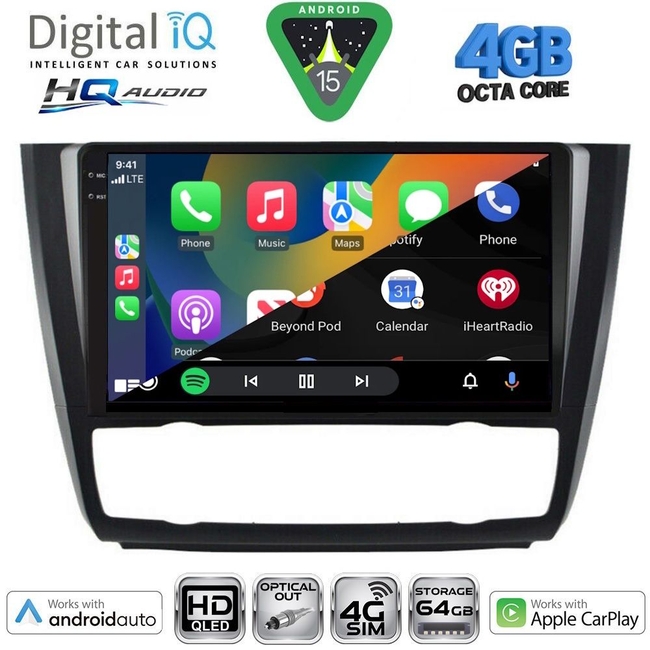 DIGITAL IQ BXK 19040_CPAA CLIMA (9inc) MULTIMEDIA TABLET for BMW S.1 (E81-82-87-88) mod. 2004-2013