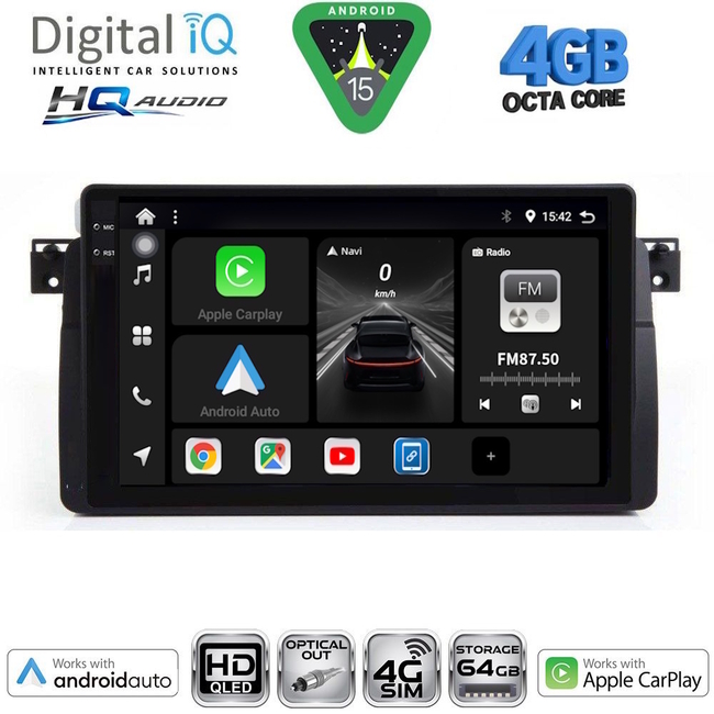 DIGITAL IQ BXK 19040_CPAA CLIMA (9inc) MULTIMEDIA TABLET for BMW S.1 (E81-82-87-88) mod. 2004-2013