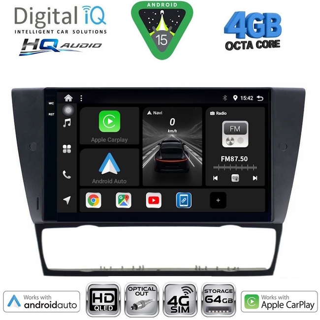 DIGITAL IQ BXK 19040_CPAA CLIMA (9inc) MULTIMEDIA TABLET for BMW S.1 (E81-82-87-88) mod. 2004-2013