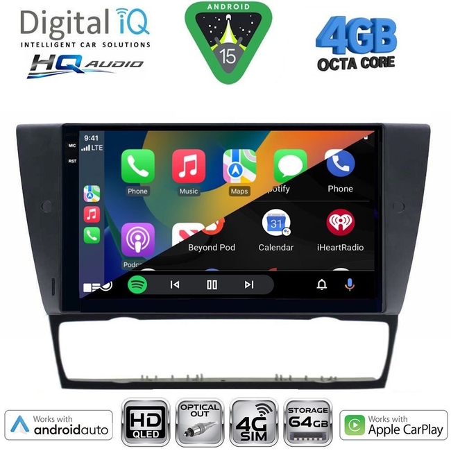 DIGITAL IQ BXK 19040_CPAA CLIMA (9inc) MULTIMEDIA TABLET for BMW S.1 (E81-82-87-88) mod. 2004-2013