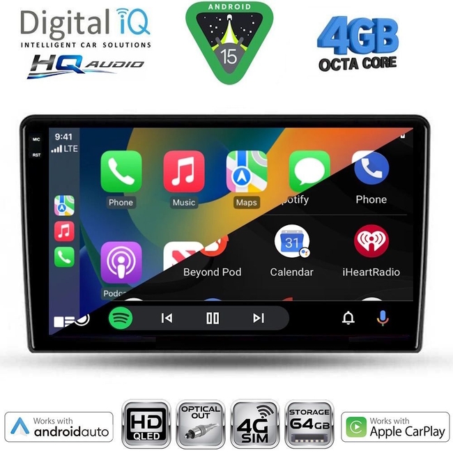 DIGITAL IQ BXK 19026_CPAA (9inc) MULTIMEDIA TABLET for ALFA ROMEO GIULIETTA mod 2014-2020