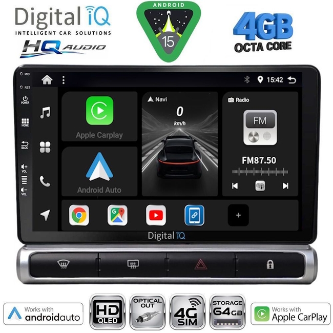 DIGITAL IQ BXK 19092BL_CPAA (9inc) MULTIMEDIA TABLET for CITROEN C3 - DS3 mod. 2009-2016 (BLACK)