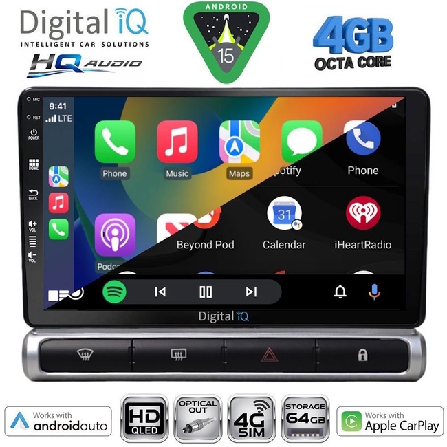 DIGITAL IQ BXK 19092BL_CPAA (9inc) MULTIMEDIA TABLET for CITROEN C3 - DS3 mod. 2009-2016 (BLACK)