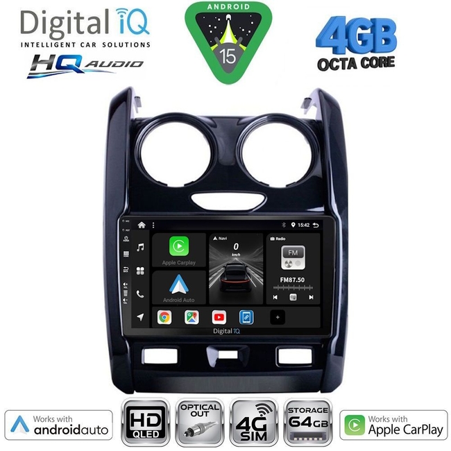 DIGITAL IQ BXK 19103_CPAA (9inc) MULTIMEDIA TABLET for DACIA DUSTER mod. 2012-2019