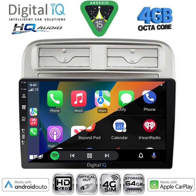 DIGITAL IQ BXK 19128_CPAA (9inc) MULTIMEDIA TABLET for FIAT GRANDE PUNTO mod. 2005-2012
