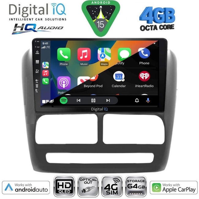 DIGITAL IQ BXK 19137_CPAA (9inc) MULTIMEDIA TABLET for FIAT DOBLO mod. 2010-2015