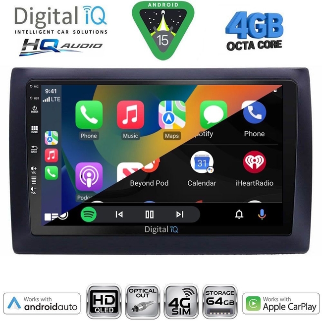 DIGITAL IQ BXK 19145_CPAA (9inc) MULTIMEDIA TABLET for FIAT STILO mod. 2001-2007