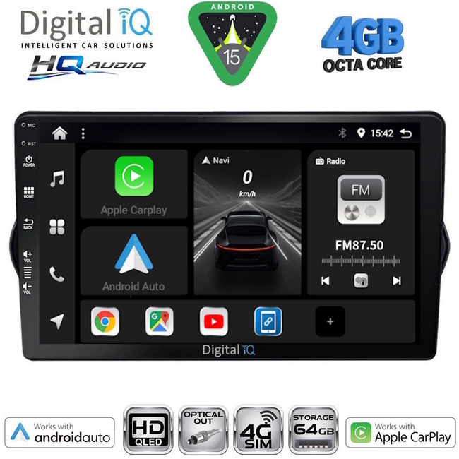 DIGITAL IQ BXK 19148_CPAA (9inc) MULTIMEDIA TABLET for FIAT TIPO mod. 2015-2023