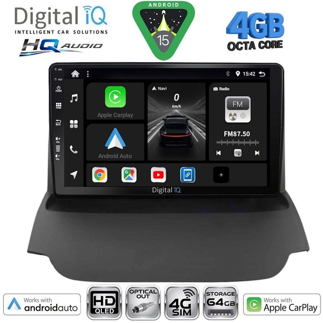 DIGITAL IQ BXK 19150_CPAA (9inc) MULTIMEDIA TABLET for FORD ECOSPORT  mod. 2012-2018