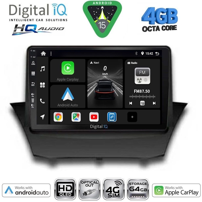 DIGITAL IQ BXK 19150_CPAA (9inc) MULTIMEDIA TABLET for FORD ECOSPORT  mod. 2012-2018