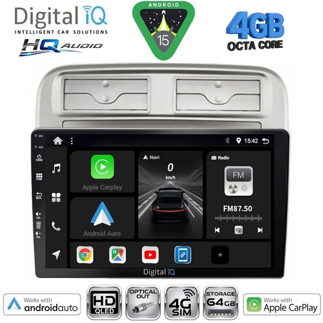 DIGITAL IQ BXK 19130BG_CPAA (9inc) MULTIMEDIA TABLET for FIAT 500 mod. 2007-2015 (BEIGE)