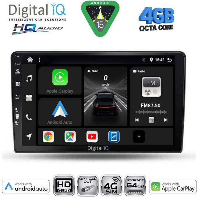 DIGITAL IQ BXK 19101BL_CPAA (9inc) MULTIMEDIA TABLET for DACIA DUSTER – LOGAN – SANDERO mod. 2006-2012 (BLACK)