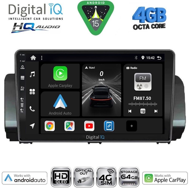 DIGITAL IQ BXK 19101BL_CPAA (9inc) MULTIMEDIA TABLET for DACIA DUSTER – LOGAN – SANDERO mod. 2006-2012 (BLACK)