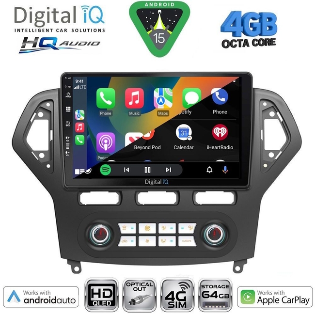 DIGITAL IQ BXK 19162_CPAA CLIMA (10inc) MULTIMEDIA TABLET for FORD MONDEO mod. 2007-2011