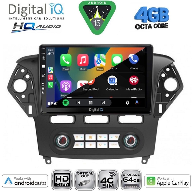 DIGITAL IQ BXK 19163_CPAA CLIMA (10inc) MULTIMEDIA TABLET for FORD MONDEO mod. 2011-2013