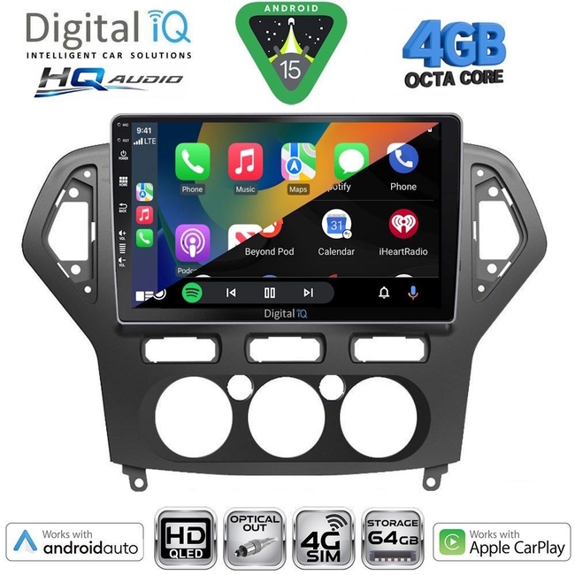 DIGITAL IQ BXK 19162_CPAA A/C (10inc) MULTIMEDIA TABLET for FORD MONDEO mod. 2007-2011