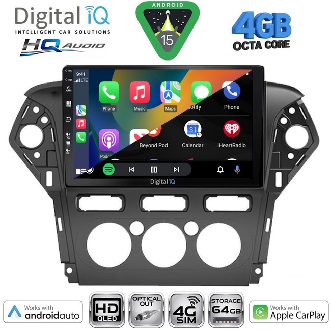 DIGITAL IQ BXK 19163_CPAA A/C (10inc) MULTIMEDIA TABLET for FORD MONDEO mod. 2011-2013