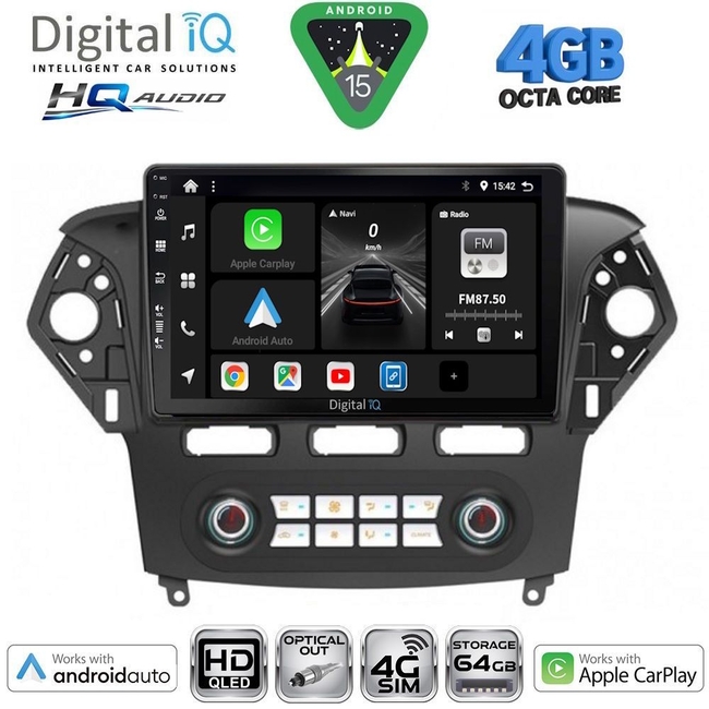 DIGITAL IQ BXK 19163_CPAA A/C (10inc) MULTIMEDIA TABLET for FORD MONDEO mod. 2011-2013