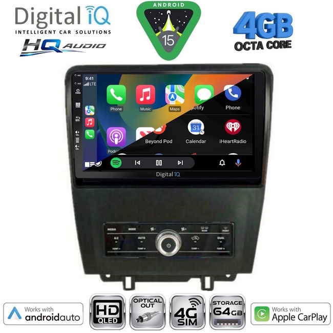DIGITAL IQ BXK 19165_CPAA (9inc) MULTIMEDIA TABLET for FORD MUSTANG mod. 2010-2015