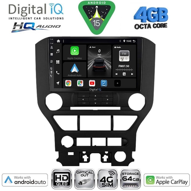DIGITAL IQ BXK 19165_CPAA (9inc) MULTIMEDIA TABLET for FORD MUSTANG mod. 2010-2015