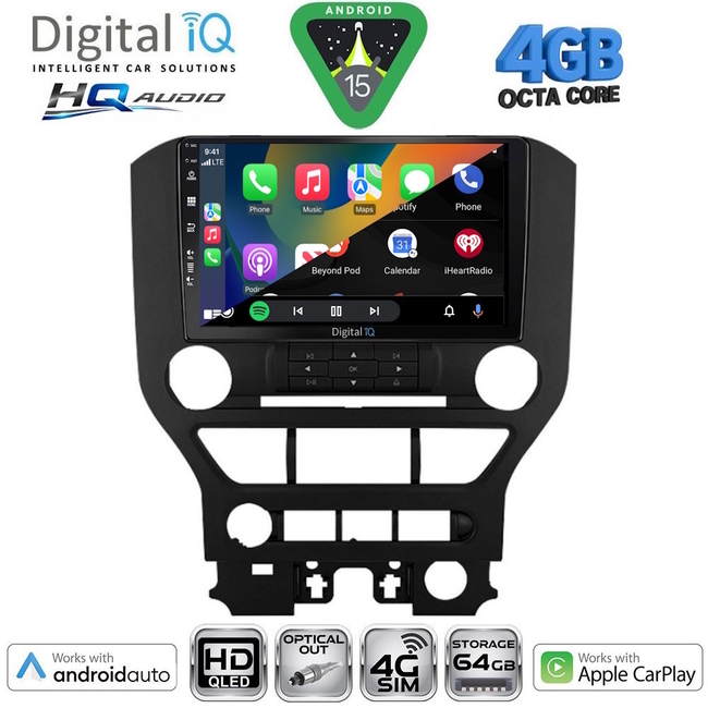 DIGITAL IQ BXK 19165_CPAA (9inc) MULTIMEDIA TABLET for FORD MUSTANG mod. 2010-2015