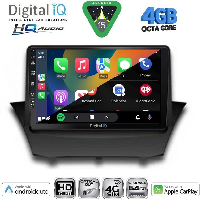 DIGITAL IQ BXK 19154A_CPAA (9inc) MULTIMEDIA TABLET for FORD FIESTA mod. 2008-2017