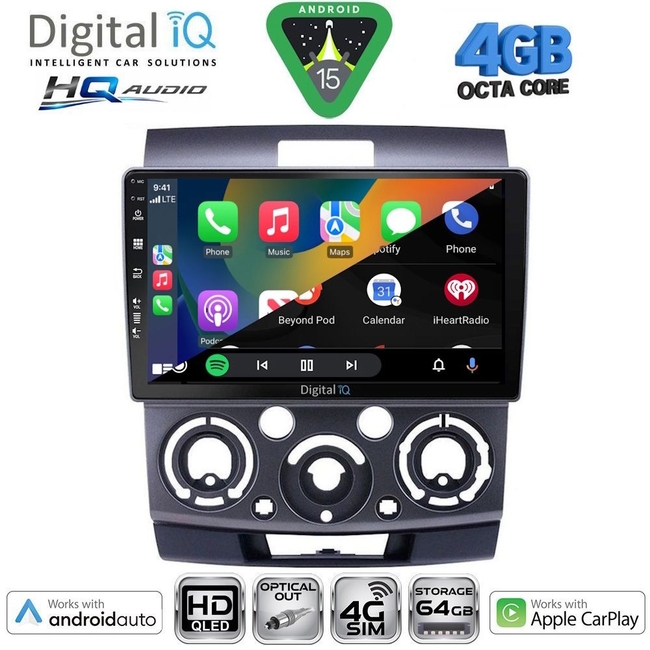 DIGITAL IQ BXK 19170_CPAA (9inc) MULTIMEDIA TABLET for FORD RANGER | MAZDA BT50 mod. 2006-2011