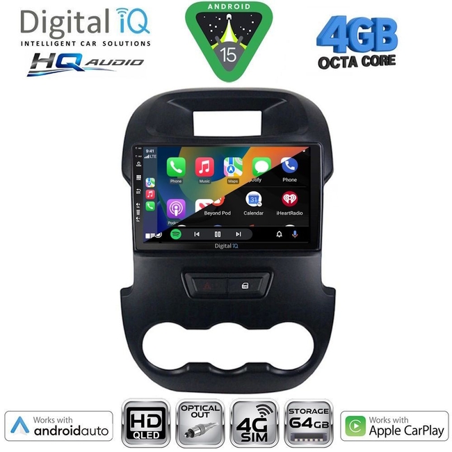 DIGITAL IQ BXK 19170_CPAA (9inc) MULTIMEDIA TABLET for FORD RANGER | MAZDA BT50 mod. 2006-2011