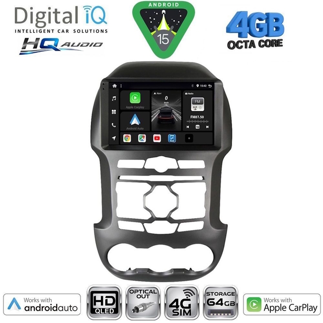 DIGITAL IQ BXK 19170_CPAA (9inc) MULTIMEDIA TABLET for FORD RANGER | MAZDA BT50 mod. 2006-2011