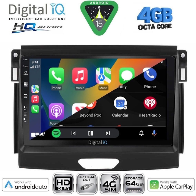DIGITAL IQ BXK 19170_CPAA (9inc) MULTIMEDIA TABLET for FORD RANGER | MAZDA BT50 mod. 2006-2011