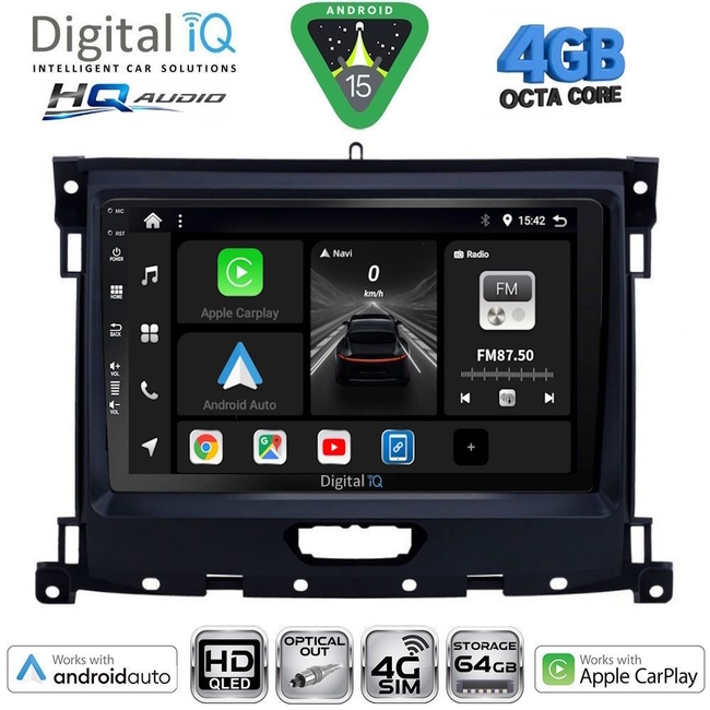 DIGITAL IQ BXK 19170_CPAA (9inc) MULTIMEDIA TABLET for FORD RANGER | MAZDA BT50 mod. 2006-2011