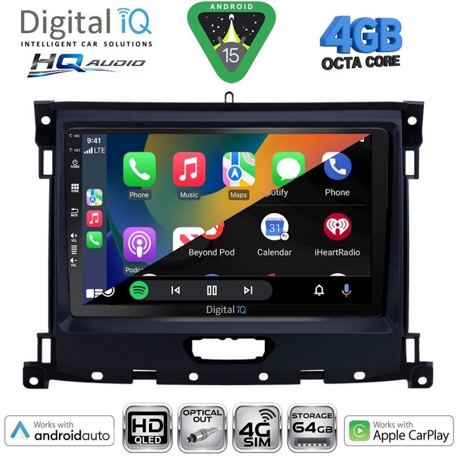 DIGITAL IQ BXK 19170_CPAA (9inc) MULTIMEDIA TABLET for FORD RANGER | MAZDA BT50 mod. 2006-2011