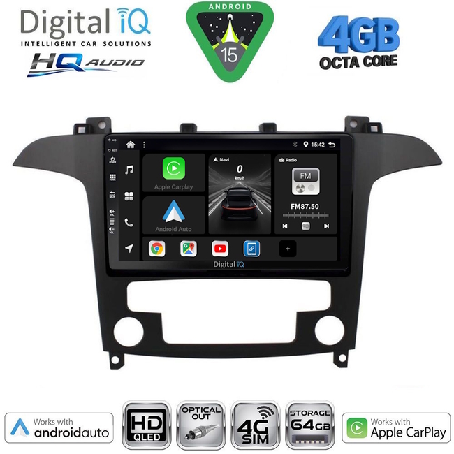 DIGITAL IQ BXK 19175_CPAA A/C (9inc) MULTIMEDIA TABLET for FORD SMAX mod. 2006-2014