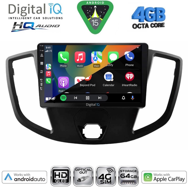 DIGITAL IQ BXK 19179_CPAA  (9inc) MULTIMEDIA TABLET for FORD TRANSIT mod. 2014-2020
