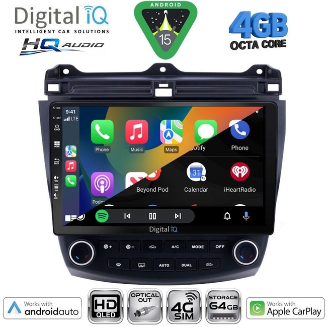 DIGITAL IQ BXK 19181_CPAA (9inc) MULTIMEDIA TABLET for HONDA ACCORD COUPE mod. 1998-2004