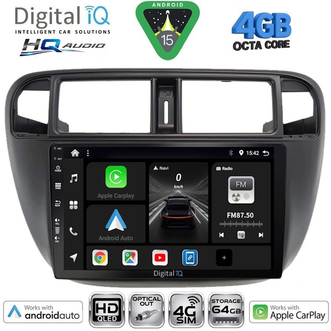 DIGITAL IQ BXK 19181_CPAA (9inc) MULTIMEDIA TABLET for HONDA ACCORD COUPE mod. 1998-2004