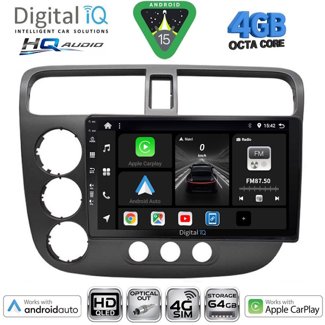 DIGITAL IQ BXK 19181_CPAA (9inc) MULTIMEDIA TABLET for HONDA ACCORD COUPE mod. 1998-2004