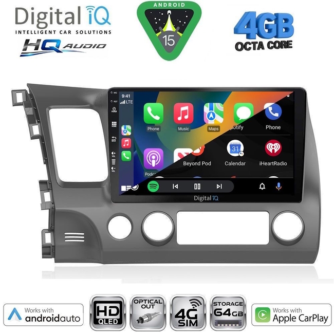 DIGITAL IQ BXK 19181_CPAA (9inc) MULTIMEDIA TABLET for HONDA ACCORD COUPE mod. 1998-2004