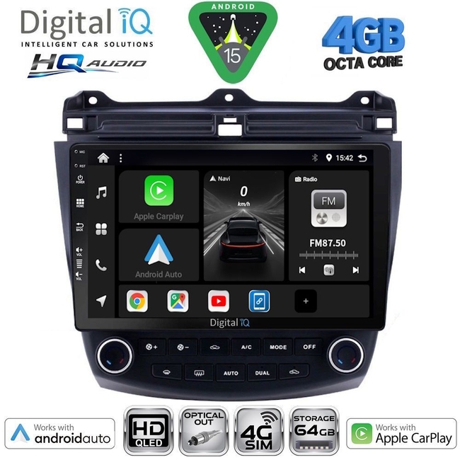DIGITAL IQ BXK 19181_CPAA (9inc) MULTIMEDIA TABLET for HONDA ACCORD COUPE mod. 1998-2004