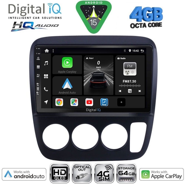 DIGITAL IQ BXK 191904D_CPAA (9inc) MULTIMEDIA TABLET for HONDA CIVIC 4Doors mod. 2012-2016