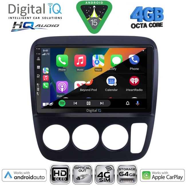 DIGITAL IQ BXK 191904D_CPAA (9inc) MULTIMEDIA TABLET for HONDA CIVIC 4Doors mod. 2012-2016